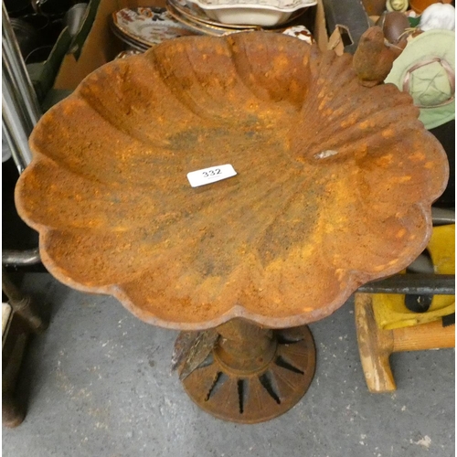 Small cast iron bird bath.