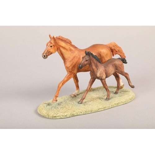 165 - Border Fine Arts 'Thoroughbred Mare & foal' 122