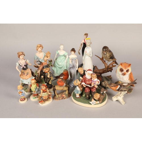 217 - Quantity of assorted figures including Hummel, Goebbal and oriental decorative ware