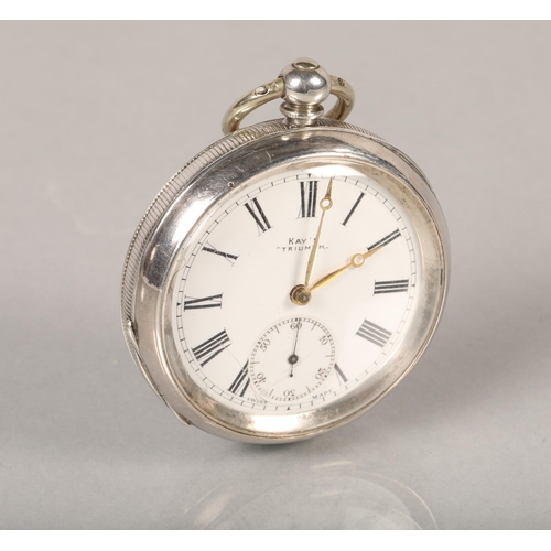 78 - Silver pocket watch with subsidiary dial