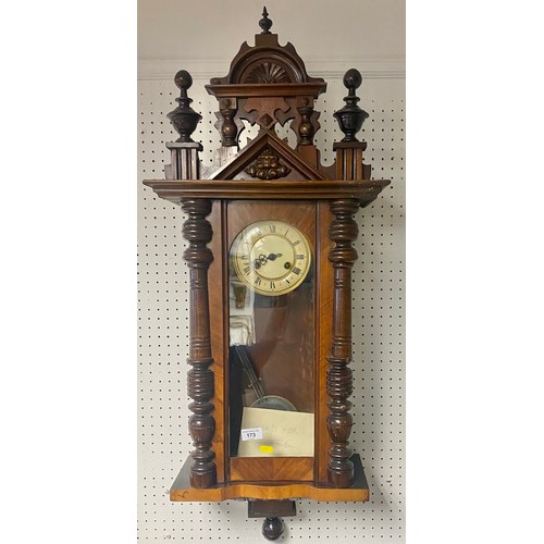 173 - Mahogany wall clock