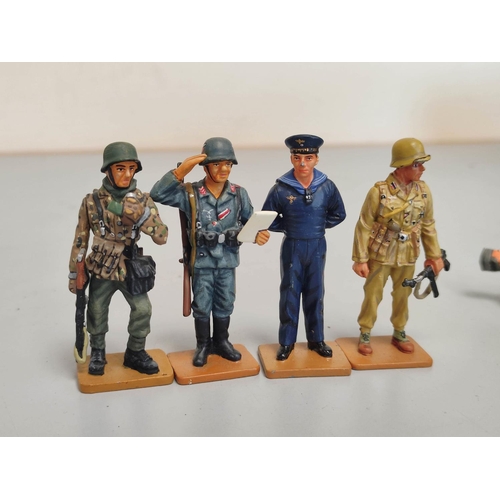 27 - Del Prado 1:32 scale figures relating to WW2 German infantry comprising of Ski-Jager Brigade, Warran... 