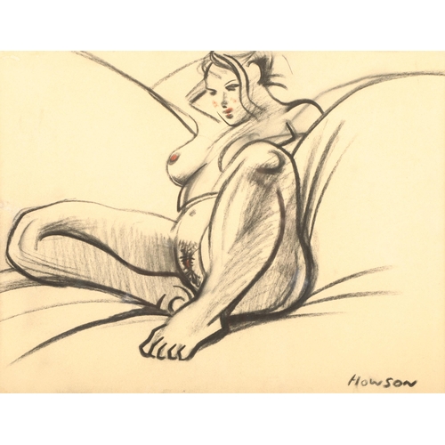 361 - Peter Howson OBE (Scottish Born 1958) ARR Charcoal on paper, signed 'Female Nude Study' 25cm X 32cm