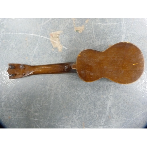 118 - Ukulele and a Victorian mother of pearl inlaid box.