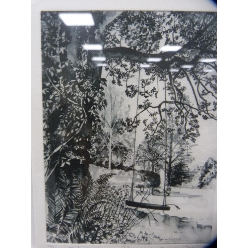 142 - Pamela GraceThe Old Swing and anotherTwo signed limited edition etchings.... 