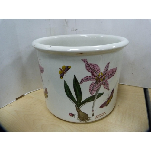 15 - Two Portmeirion jardinieres and a similar 'Botanic Garden' vase.  (3)