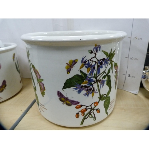 15 - Two Portmeirion jardinieres and a similar 'Botanic Garden' vase.  (3)