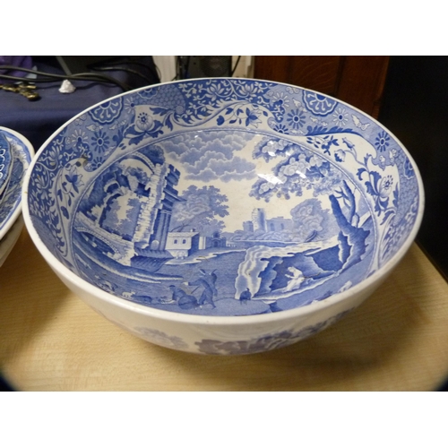 150 - Collection of blue and white china to include Royal Crown Derby 'Chinoiserie' side plate, Copeland S... 