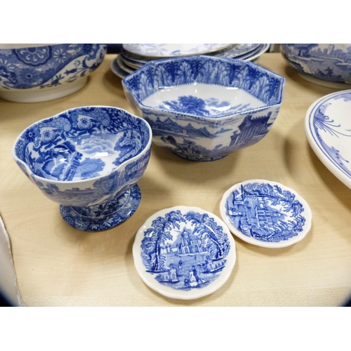 150 - Collection of blue and white china to include Royal Crown Derby 'Chinoiserie' side plate, Copeland S... 