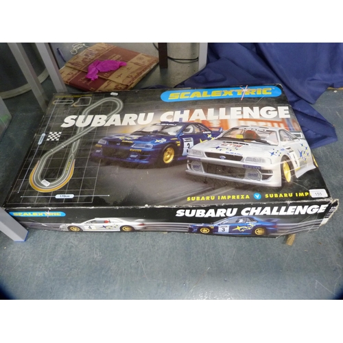 155 - Scalextric Subaru Challenge set, boxed.