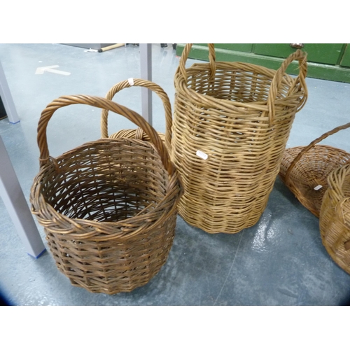 165 - Group of wicker baskets.