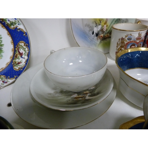 182 - Ceramics and china to include R Hughes & Co., 'Mikado' pattern cup, pheasant decorated teawares,... 