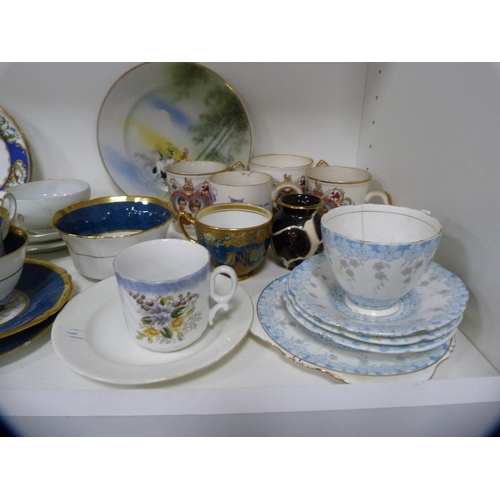 182 - Ceramics and china to include R Hughes & Co., 'Mikado' pattern cup, pheasant decorated teawares,... 