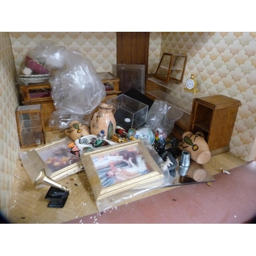 187 - Modern doll's house and contents.