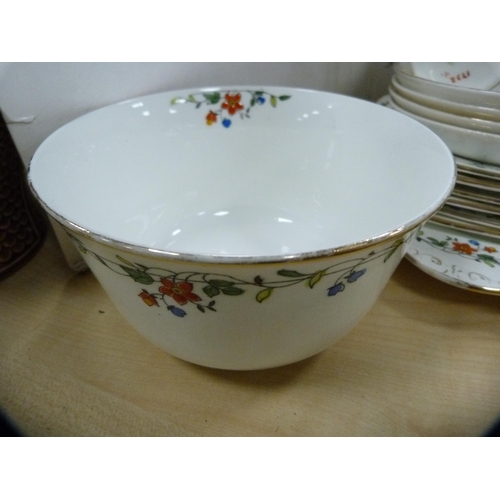 19 - Gladstone china part tea set, a floral decorated tea set and other teawares.