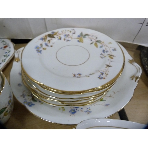 19 - Gladstone china part tea set, a floral decorated tea set and other teawares.