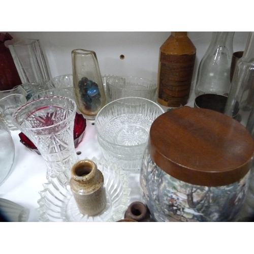 190 - Quantity of miscellaneous glassware, modern pewter goblets etc.