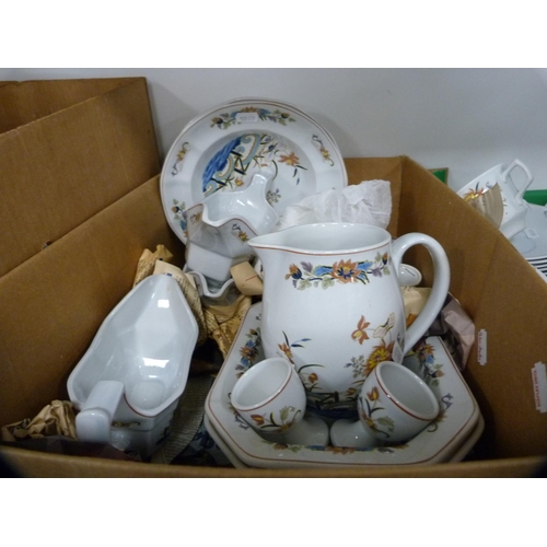 200 - Three cartons containing a large collection of Wedgwood 'Lotus' pattern tea and dinnerwares.