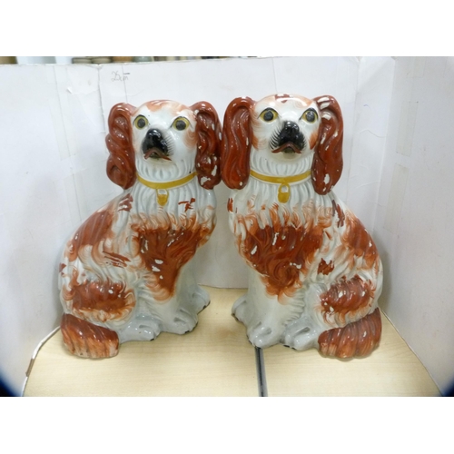 221 - Two pairs of ceramic Spaniel dogs and another four.  (8)