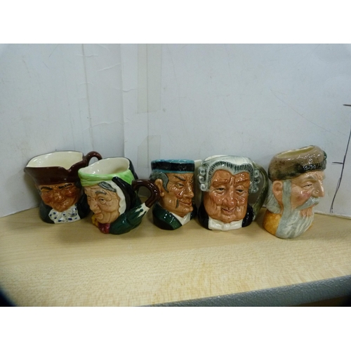 228 - Group of toby and character jugs to include Royal Doulton, Admiral Nelson toby jug etc.