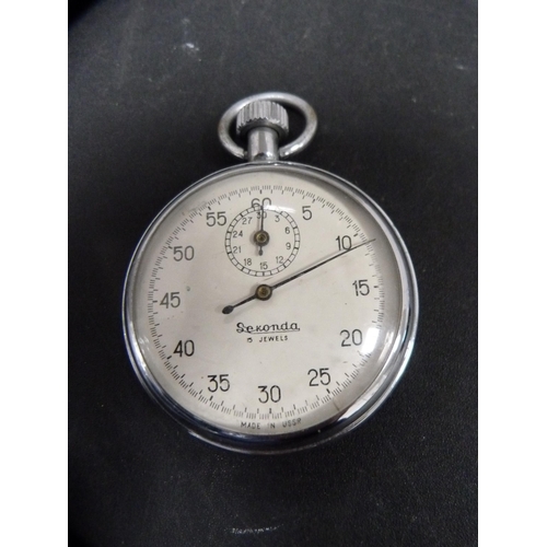 259 - Junghans stopwatch with subsidiary dials and a Sekonda stopwatch.  (2)