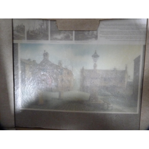 26 - Framed Victorian-style print, unframed prints,  calendars depicting the Albert Dock etc.