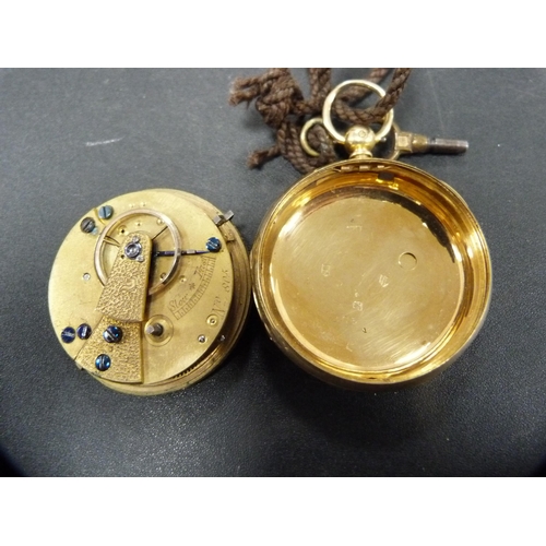 260 - 18ct gold pocket watch, 19.4g without movement.