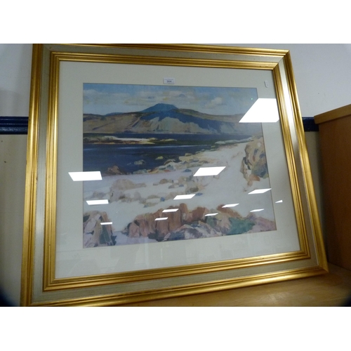 304 - After CadellBen MoreLarge print and a landscape print by Sir William Russell Flint.  (2)... 