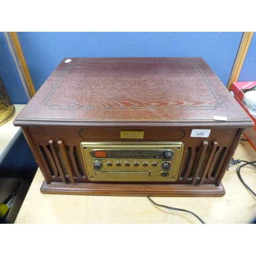 308 - Reproduction gramophone-style record player.