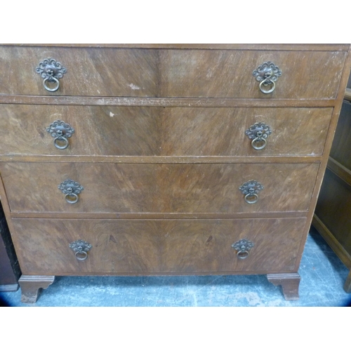 335 - Vintage chest of four drawers.