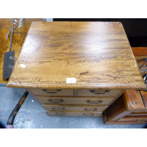 351 - Modern chest of two short and three long drawers.