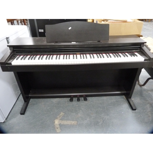 352 - Roland digital piano, HP1800E, with stool and a selection of sheet music.