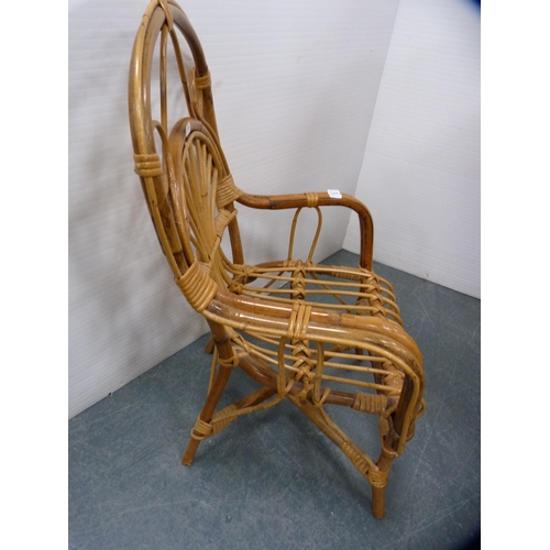 372 - Cane and bamboo child's chair.