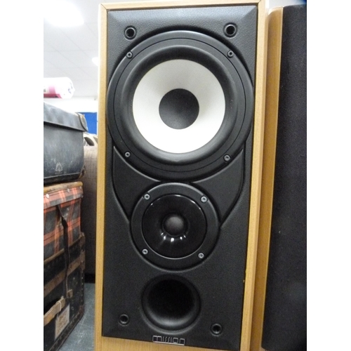 378 - Pair of large Mission speakers.