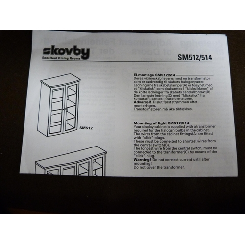 387 - Skovby of Denmark display cabinet on cupboard base.