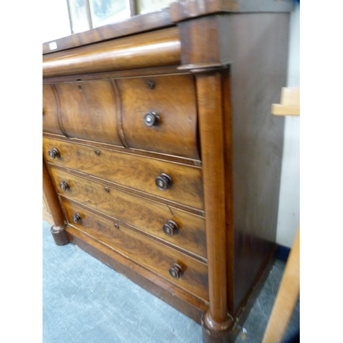 390 - Victorian Scottish mahogany chest of drawers.