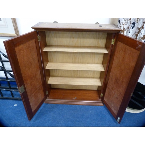 401 - Mahogany two-door wall cupboard.