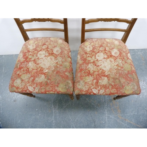 419 - Mahogany elbow chair and a pair of Edwardian parlour chairs.  (3)