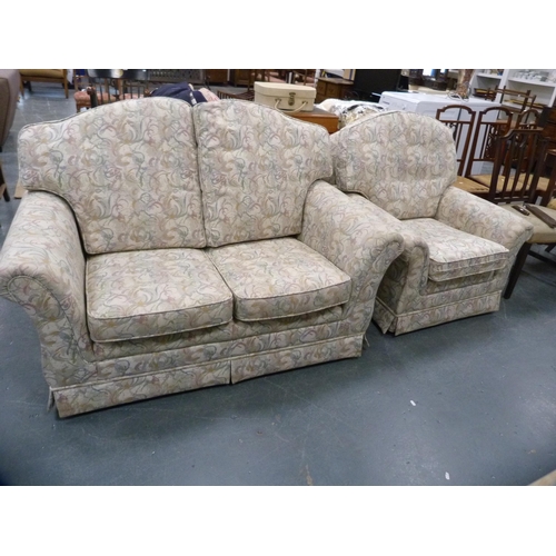 426 - Two-seat sofa and a matching armchair.