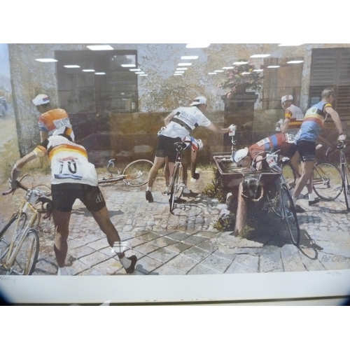 45 - Pat ClearyThe CyclistsPencil signed print, no. 465/850.