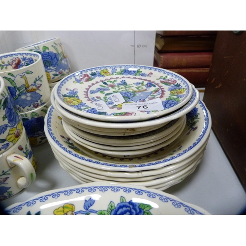 76 - Collection of Mason's 'Regency' tea and dinnerwares including jug, plates etc.