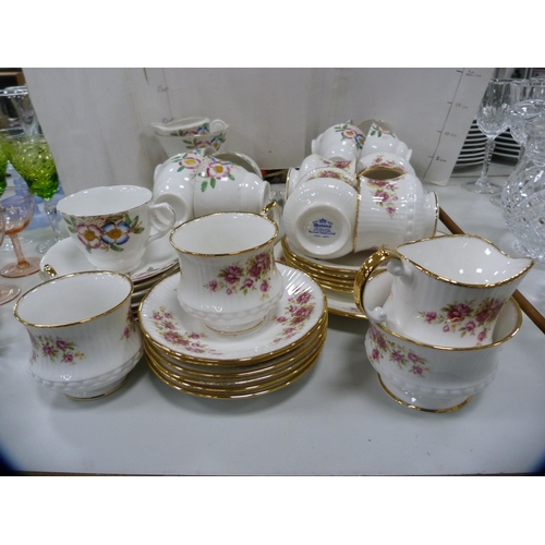 78 - Floral decorated part tea set and a Rosina 'Queens' part tea set.