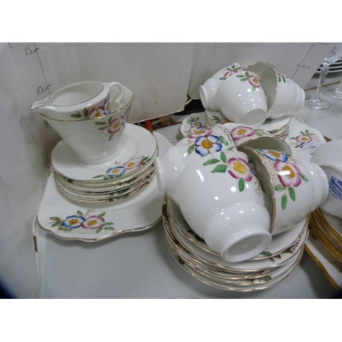 78 - Floral decorated part tea set and a Rosina 'Queens' part tea set.