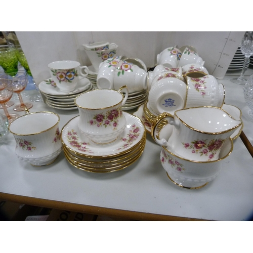 78 - Floral decorated part tea set and a Rosina 'Queens' part tea set.