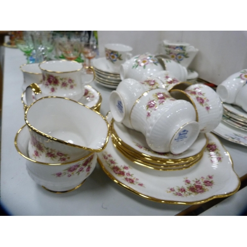 78 - Floral decorated part tea set and a Rosina 'Queens' part tea set.