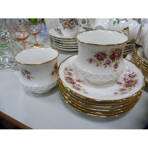 78 - Floral decorated part tea set and a Rosina 'Queens' part tea set.