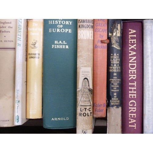 91 - Collection of books including History of Europe, Alexander the Great, Isambard Kingdom Brunel, Edith... 