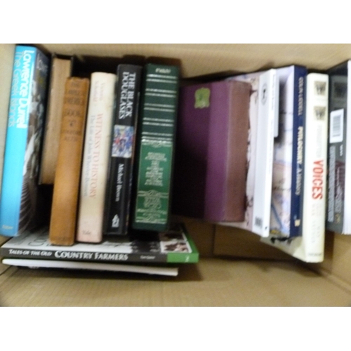 95 - Two cartons containing books including Brewer's Britain & Ireland, Rikki Fulton, Rumpelstiltskin... 