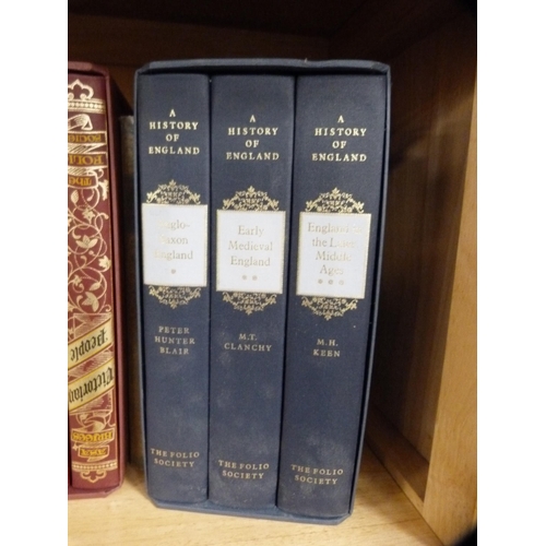 96 - Collection of Folio Society books including Charles Dickens, A History of England, The Kings of Engl... 