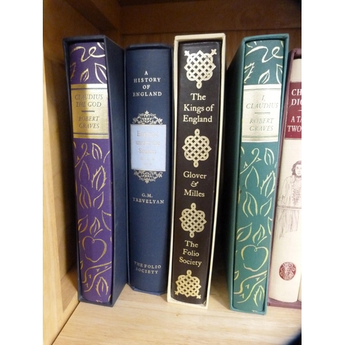 96 - Collection of Folio Society books including Charles Dickens, A History of England, The Kings of Engl... 